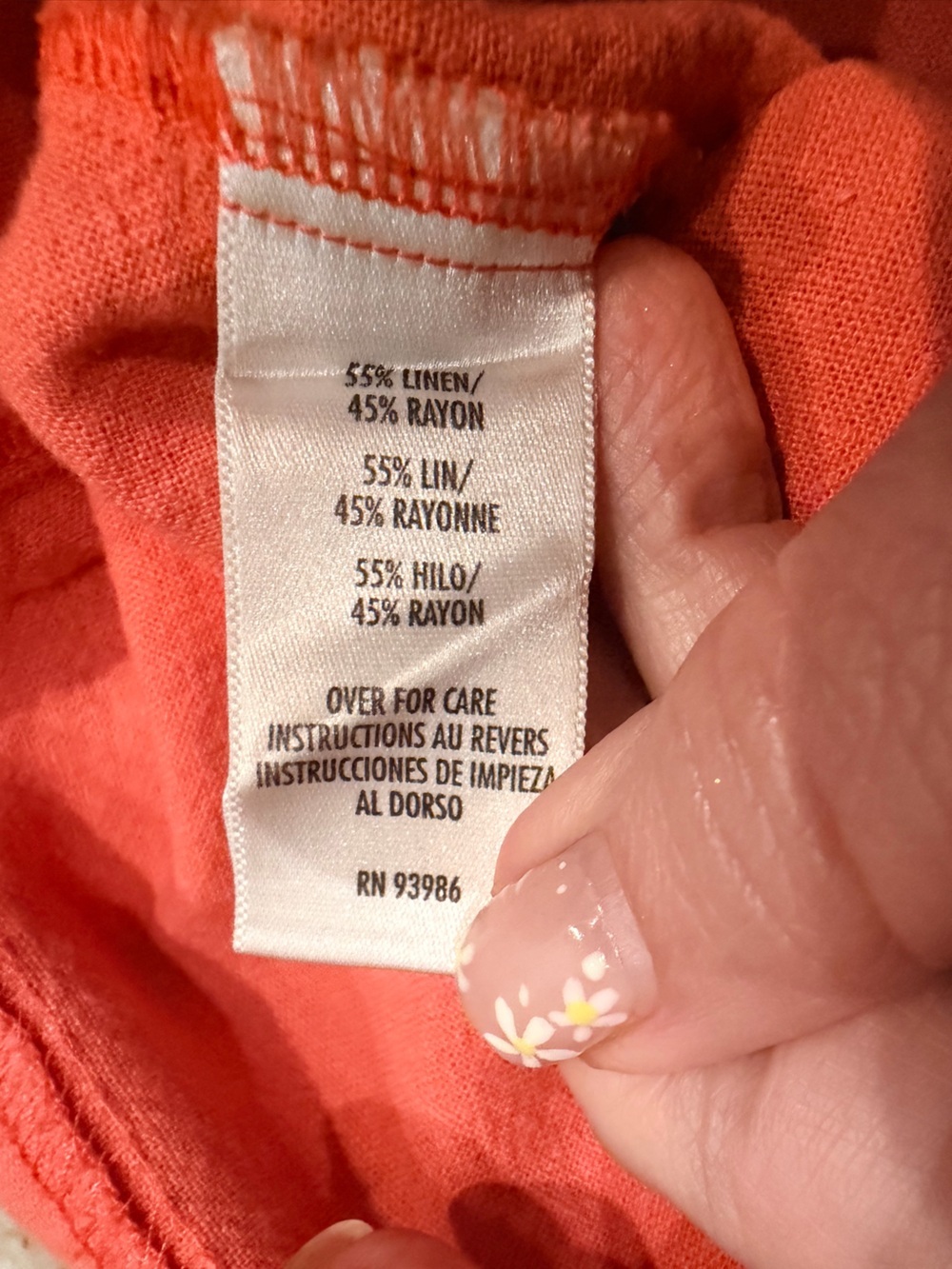 Casual Corner Annex Petite Medium Coral Linen Blend Shift Dress Sleeveless PM 10 - Picture 5 of 8